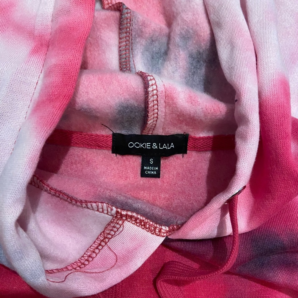 Pink tie dye hoodie - Picture 4 of 4